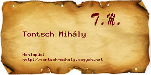Tontsch Mihály névjegykártya