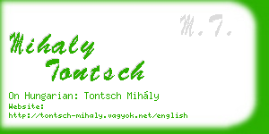 mihaly tontsch business card